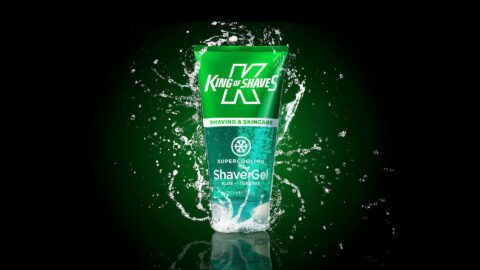 Product image of a bottle of shaving gel