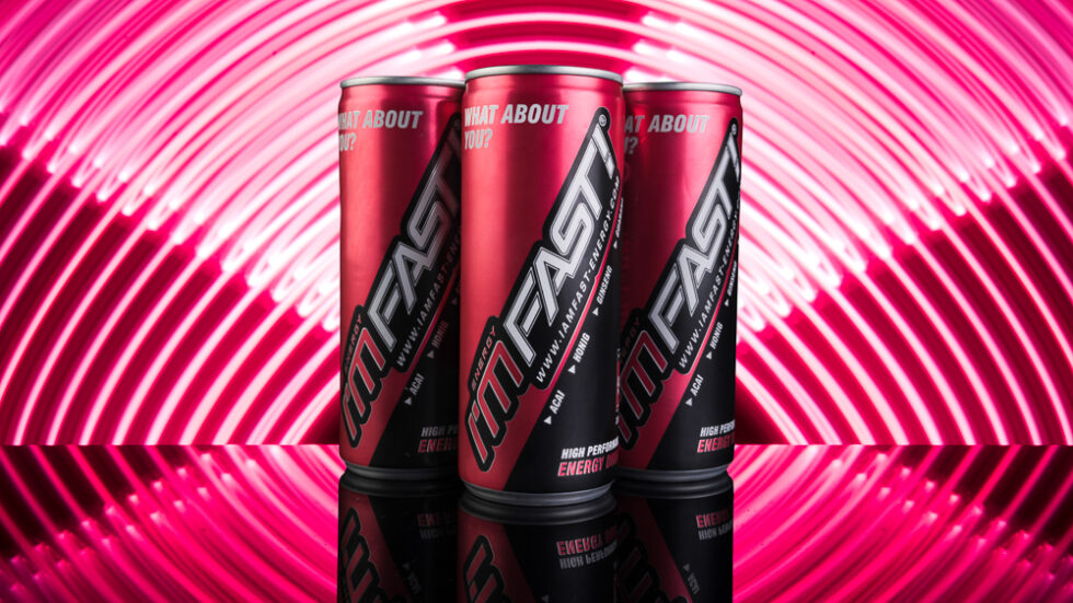 Product image of a can of energy drink